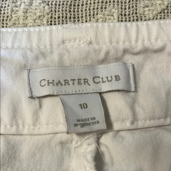 Charter Club White Cropped Pants size 10 - Picture 2 of 14